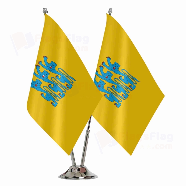 Estonian Defense Forces 2 Table Flags