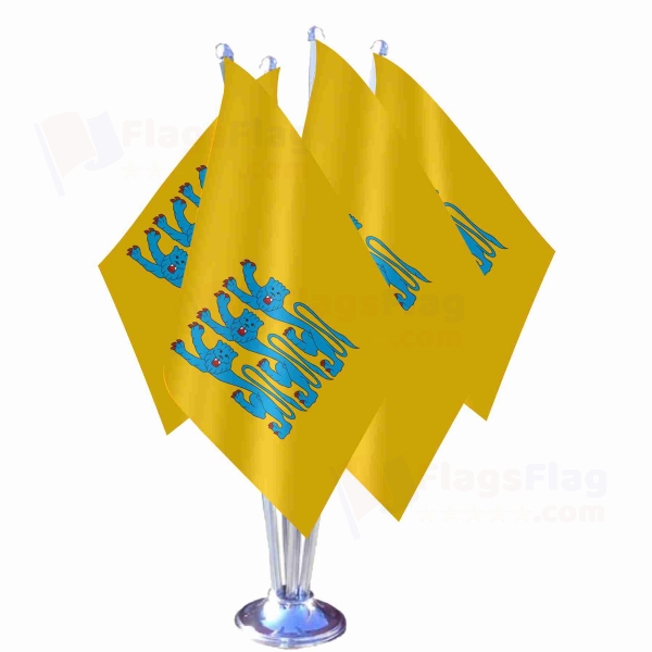 Estonian Defense Forces Quadruple Table Flag