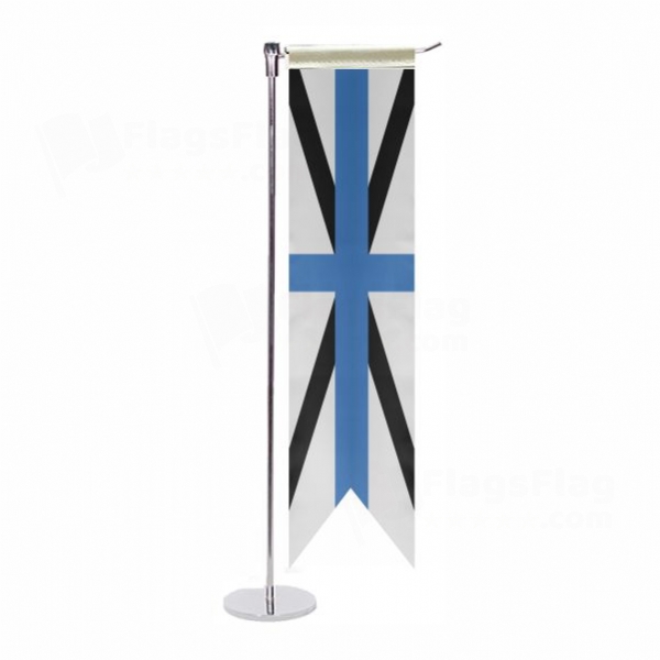 Estonian Navy L Table Flag