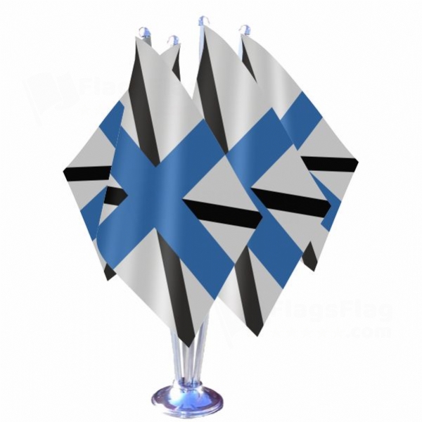 Estonian Navy Quadruple Table Flag