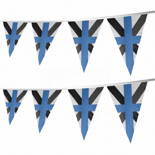 Estonian Navy Stringed Triangle Flag