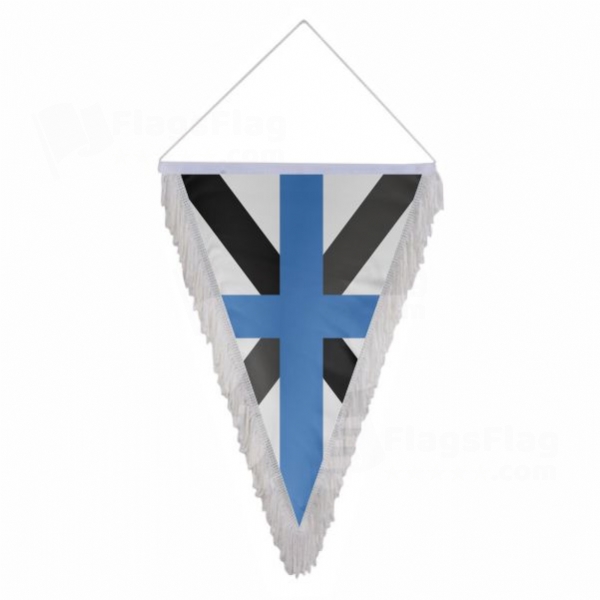 Estonian Navy Triangle Fringed Streamers