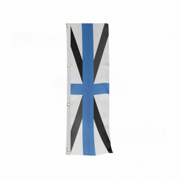 Estonian Navy Vertically Raised Flags