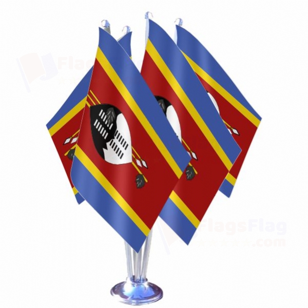 Eswatini Quadruple Table Flag
