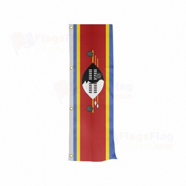 Eswatini Vertically Raised Flags
