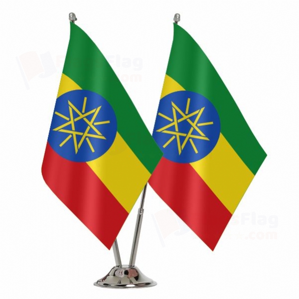 Ethiopia 2 Table Flags