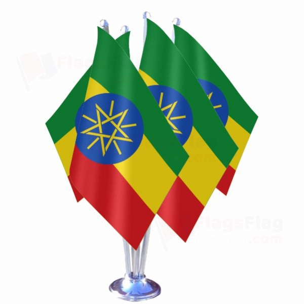 Ethiopia Quadruple Table Flag