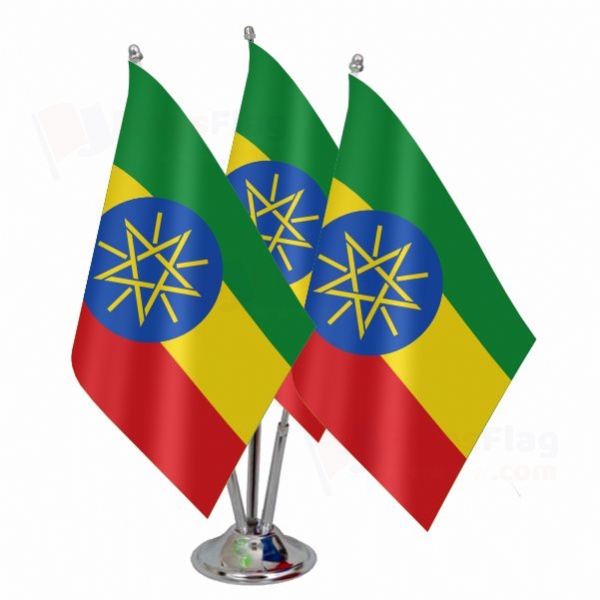 Ethiopia Triple Table Flag