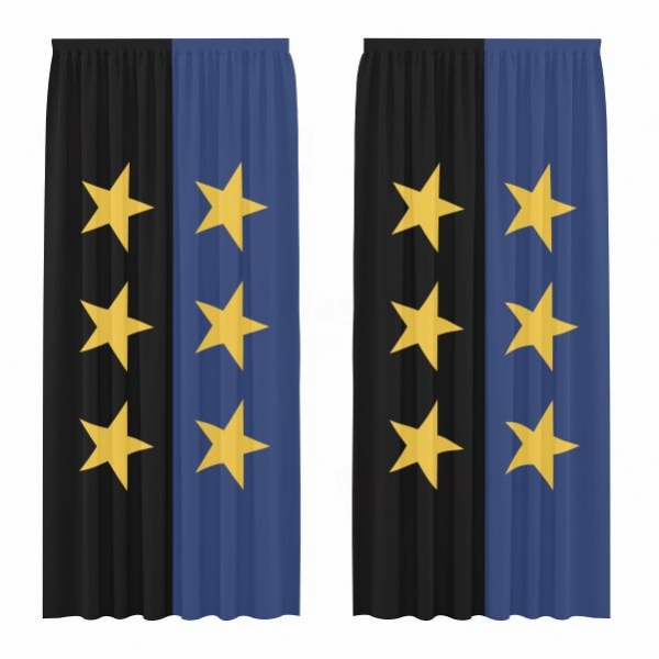European Coal And Steel Community Digital Printed Curtains
