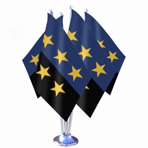 European Coal And Steel Community Quadruple Table Flag