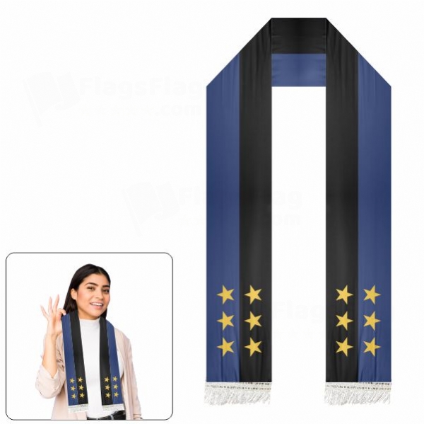 European Coal And Steel Community Scarf Digital Printing