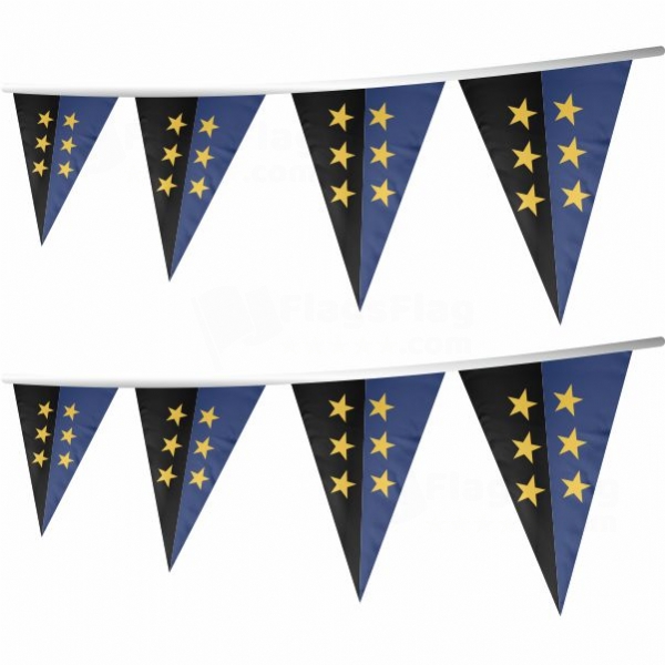 European Coal And Steel Community Stringed Triangle Flag