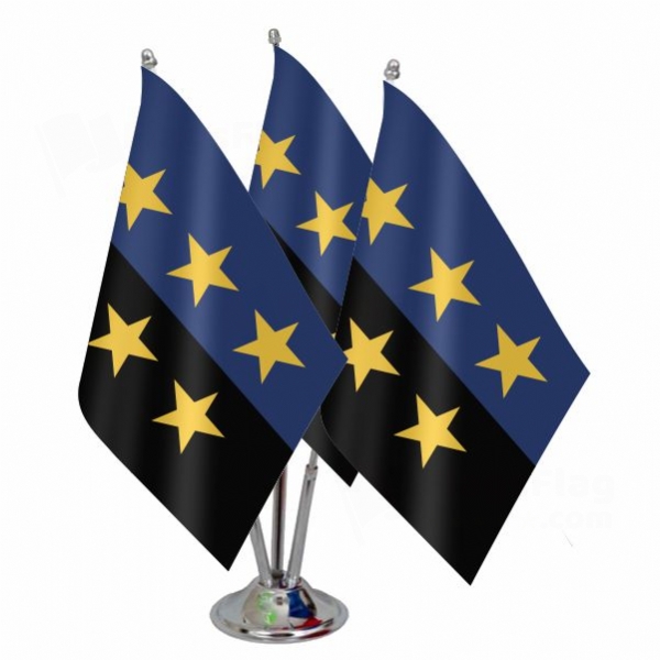 European Coal And Steel Community Triple Table Flag