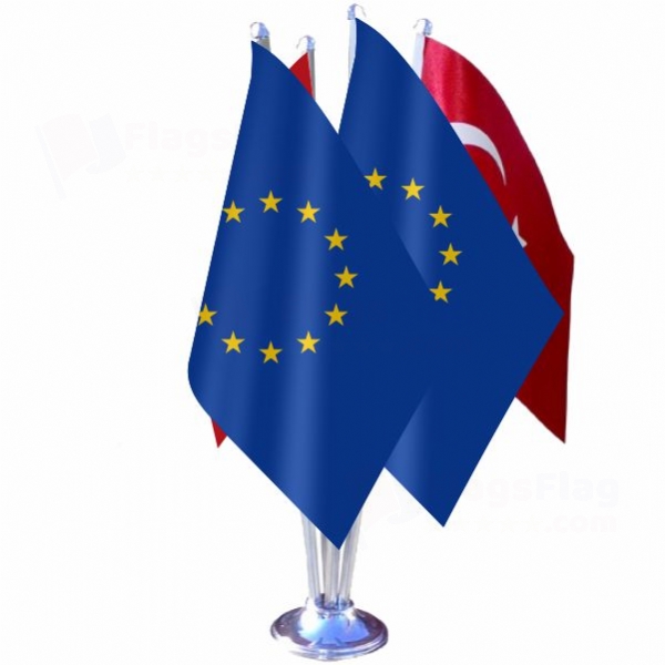 European Union Quadruple Table Flag