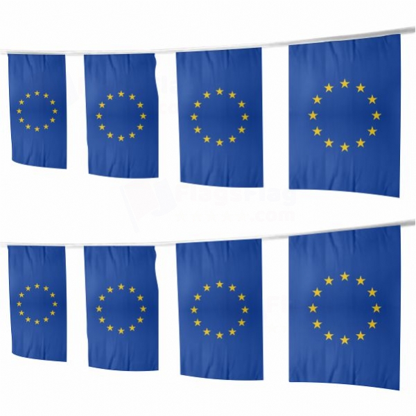 European Union Square String Flags