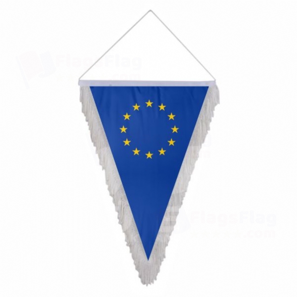 European Union Triangle Fringed Streamers