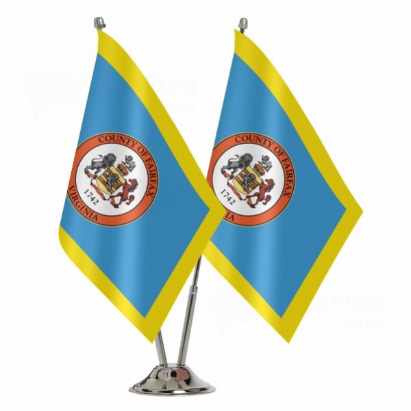 Fairfax County Virginia 2 Table Flags