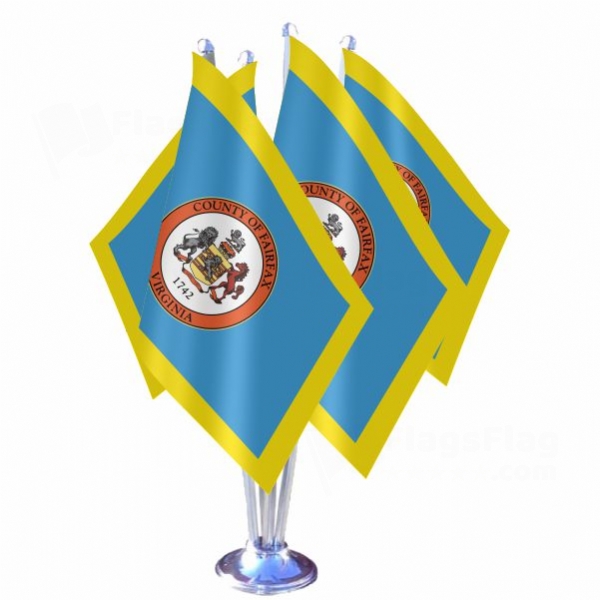 Fairfax County Virginia Quadruple Table Flag