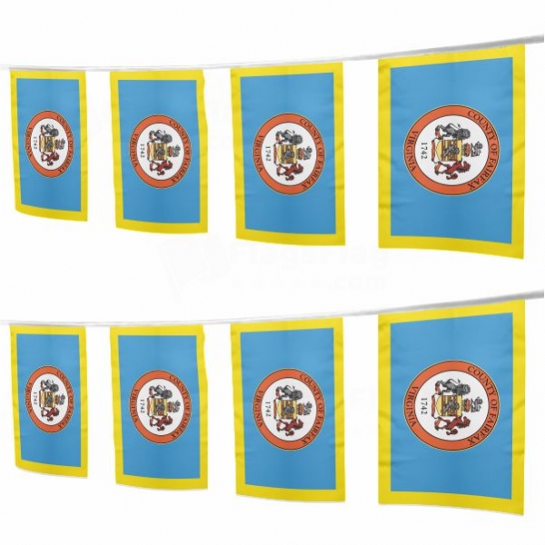 Fairfax County Virginia Square String Flags