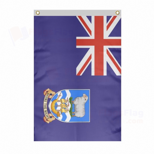 Falkland Islands Large Size Flag Hanging on Building