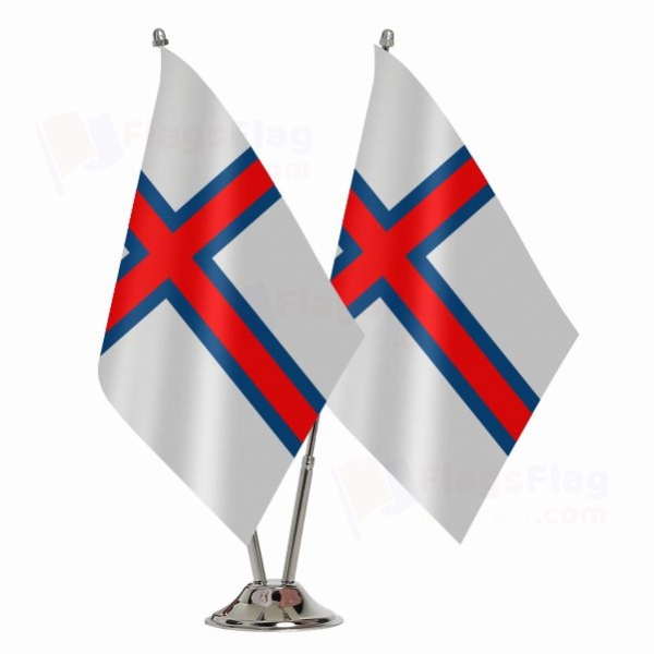 Faroe Islands 2 Table Flags