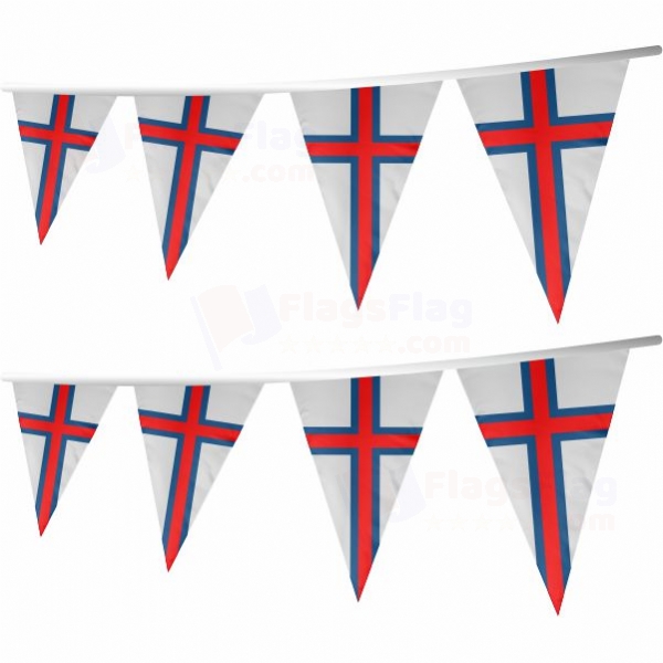Faroe Islands Stringed Triangle Flag
