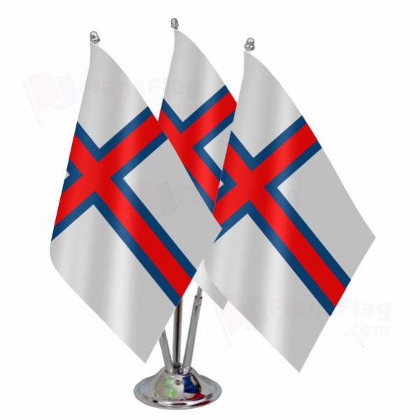 Faroe Islands Triple Table Flag