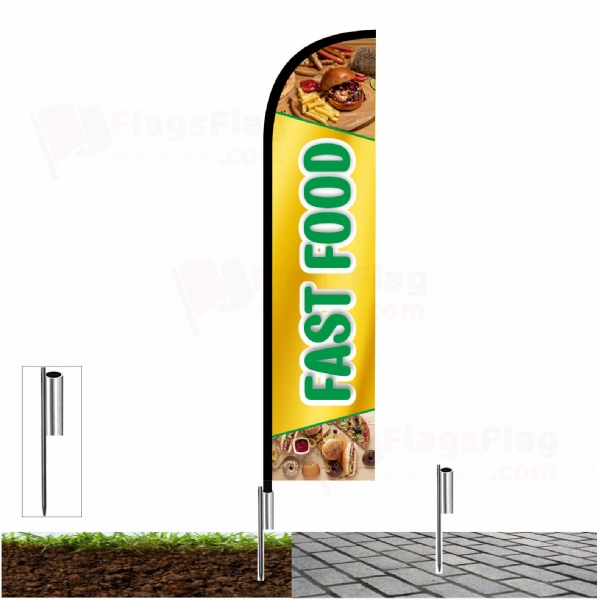 Fast Food Beach Flag