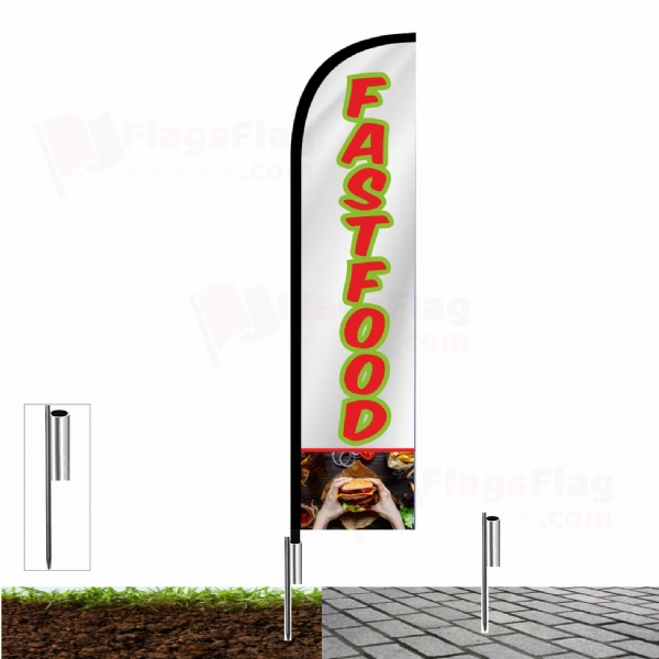 Fast Food Beach Flag and Sail Flag