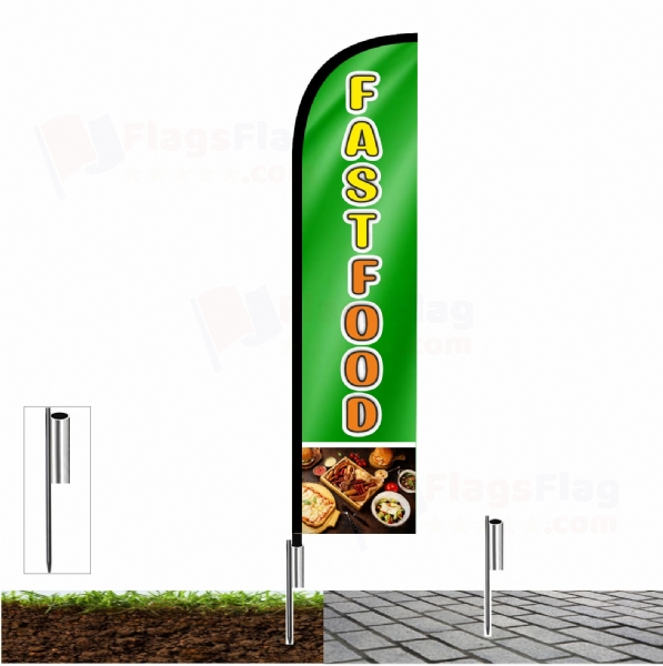 Fast Food Fishing Rod Flag
