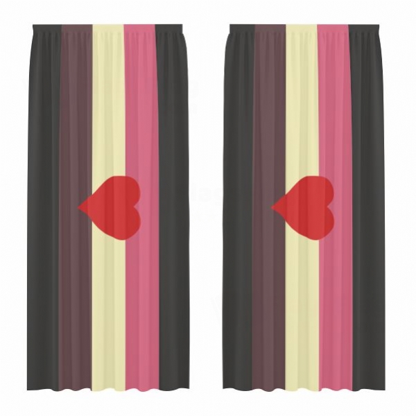 Fat Fetish Pride Digital Printed Curtains