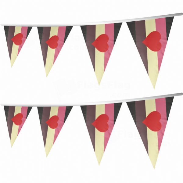 Fat Fetish Pride Stringed Triangle Flag