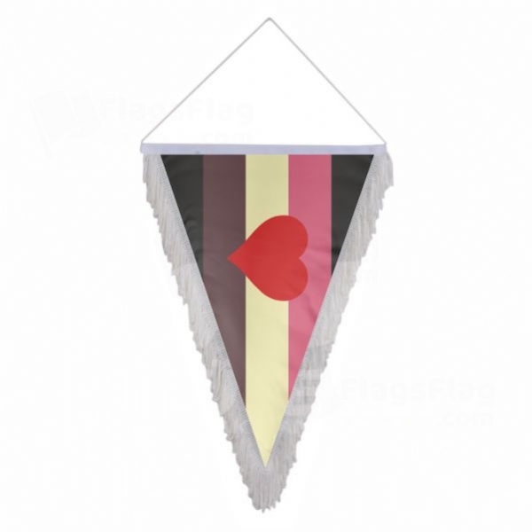 Fat Fetish Pride Triangle Fringed Streamers