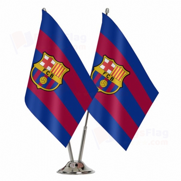 FC Barcelona Binary Table Flag