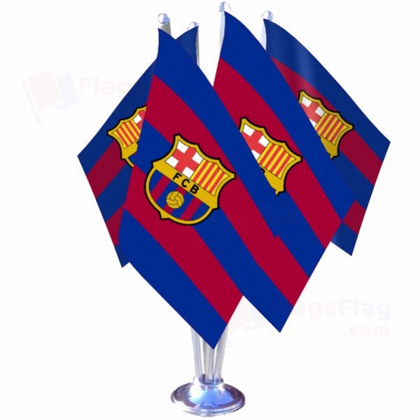 FC Barcelona Quadruple Table Flag