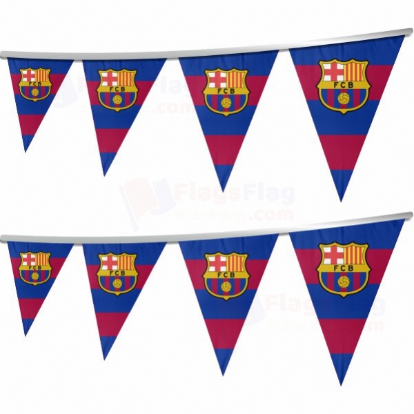 FC Barcelona Stringed Triangle Flag