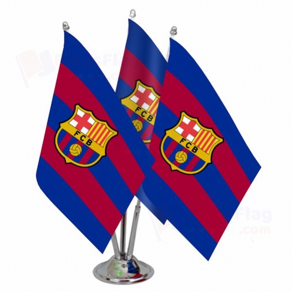 FC Barcelona Triple Table Flag