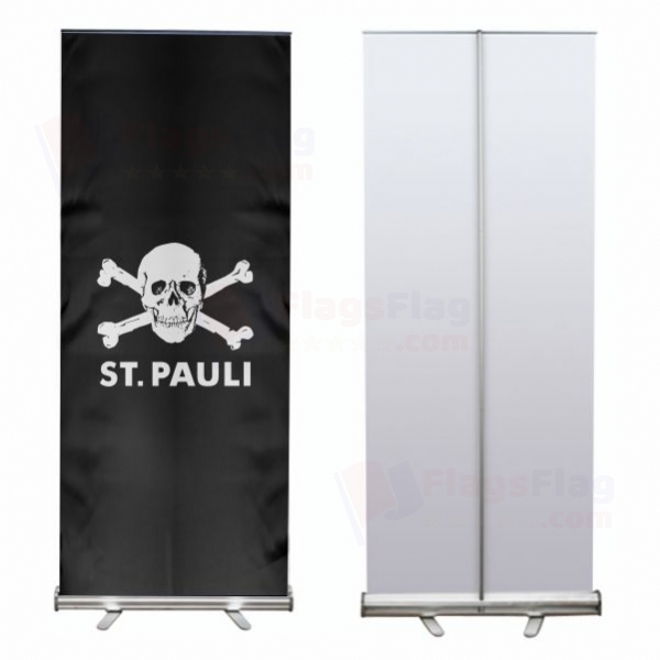 FC St Pauli skull and crossbones Roll Up Banner