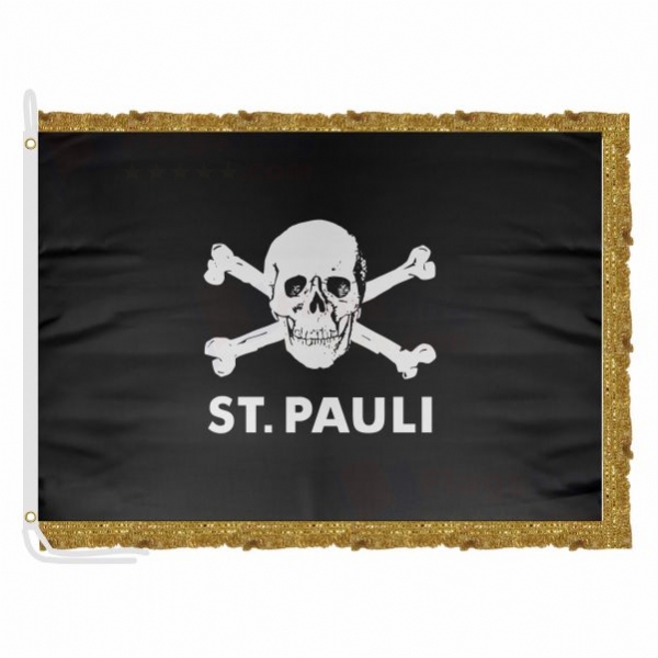 FC St Pauli skull and crossbones Satin Office Flag