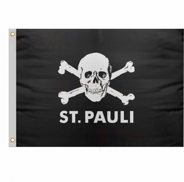 FC St Pauli skull and crossbones Send Flag Price FC St Pauli skull and crossbones Send Flag Prices