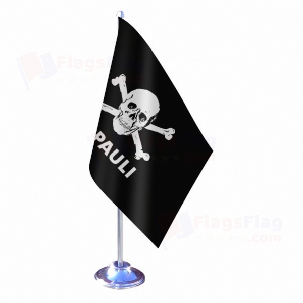 FC St Pauli skull and crossbones Single Table Flag