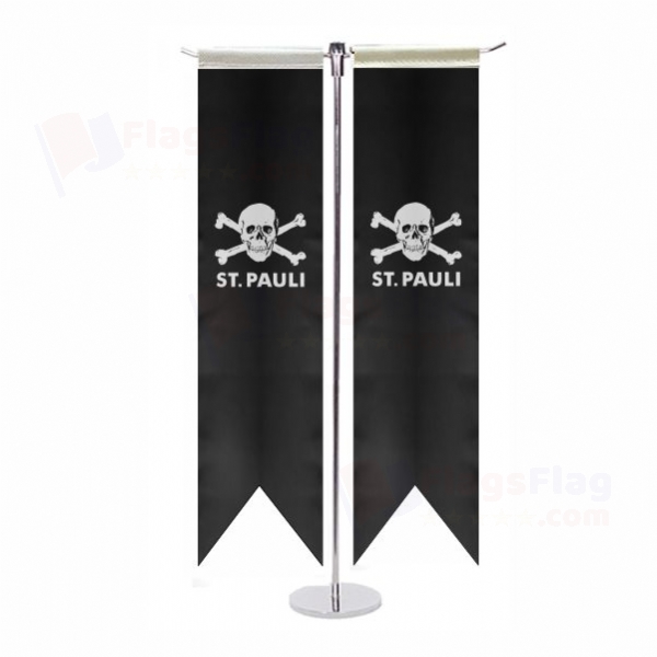 FC St Pauli skull and crossbones T Table Flags