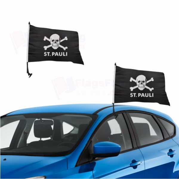FC St Pauli skull and crossbones Vehicle Convoy Flag