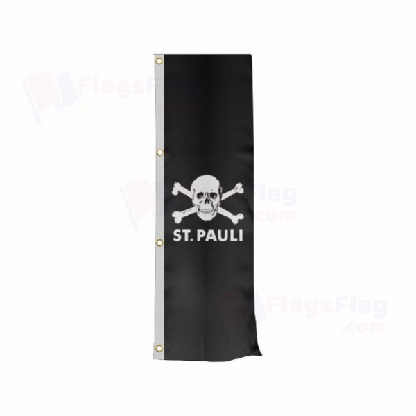 FC St Pauli skull and crossbones Vertically Raised Flags