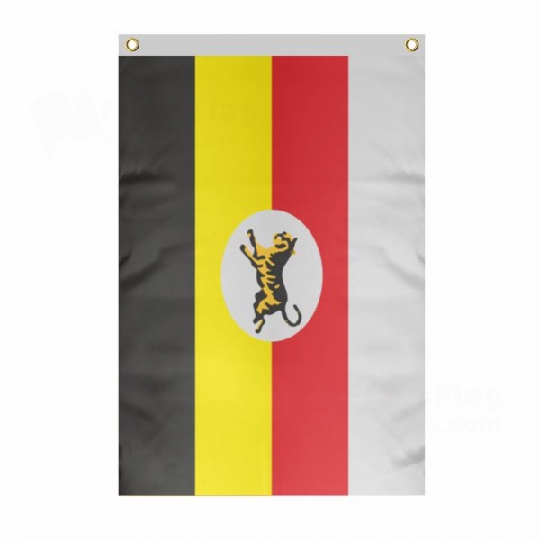 Federated Malay States Large Size Flag Hanging on Building