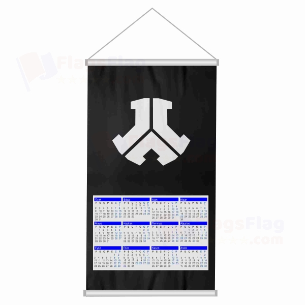 Festival For Decoration Woven Fabric Digital Printing Calendar