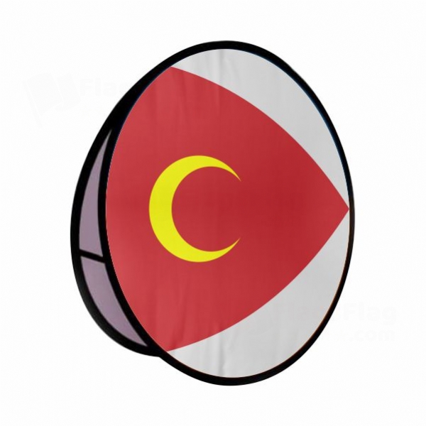Fictitious Ottoman Round Cloth Banner Display Stands