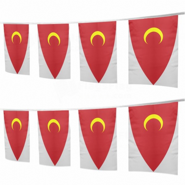 Fictitious Ottoman Square String Flags