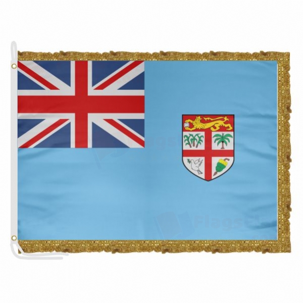 Fiji Satin Office Flag