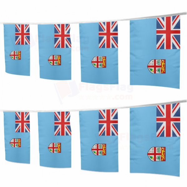 Fiji Square String Flags